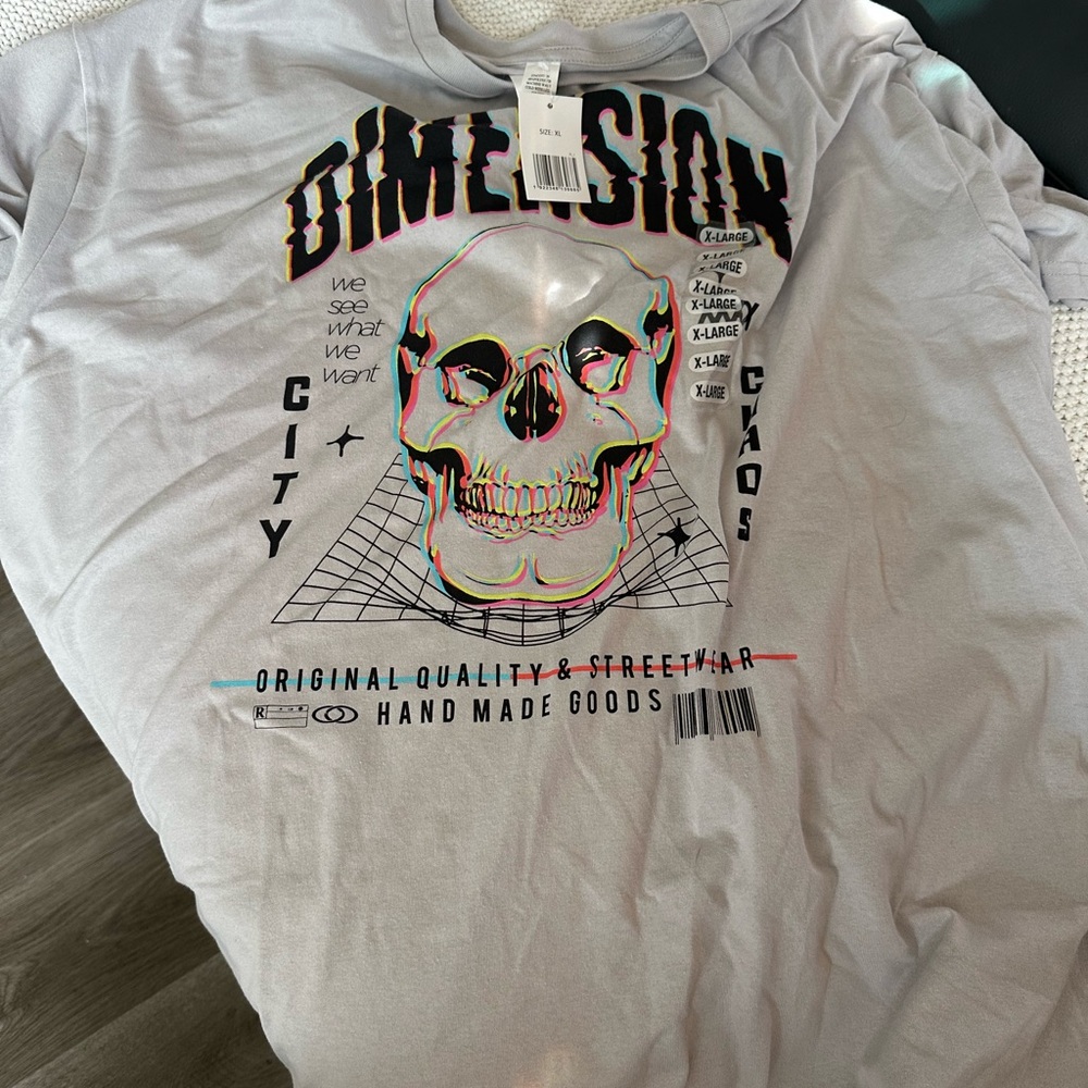 Graphic Skull T-Shirt in Gray